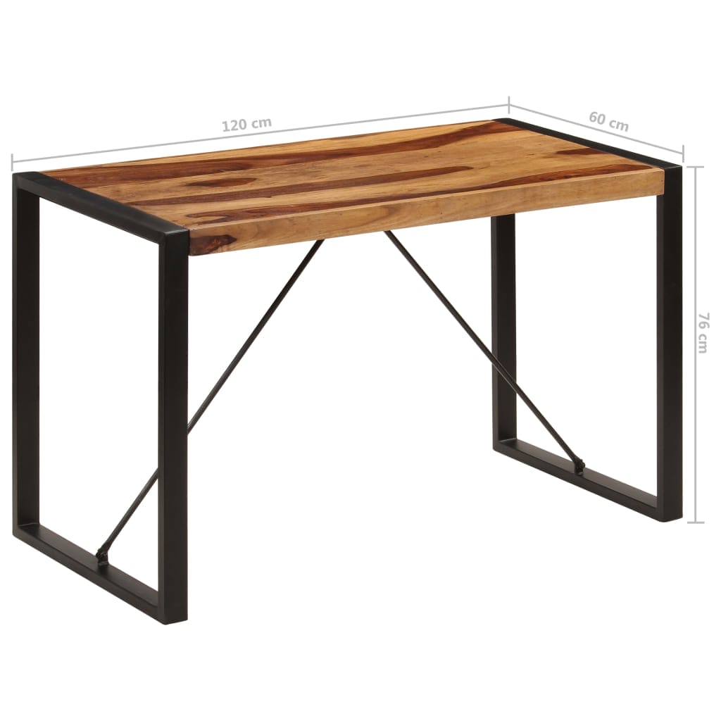 Dining Table 120x60x76 cm Solid Sheesham Wood