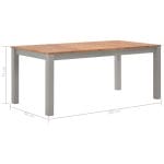 Dining Table 180x90x74 cm Solid Oak Wood 6