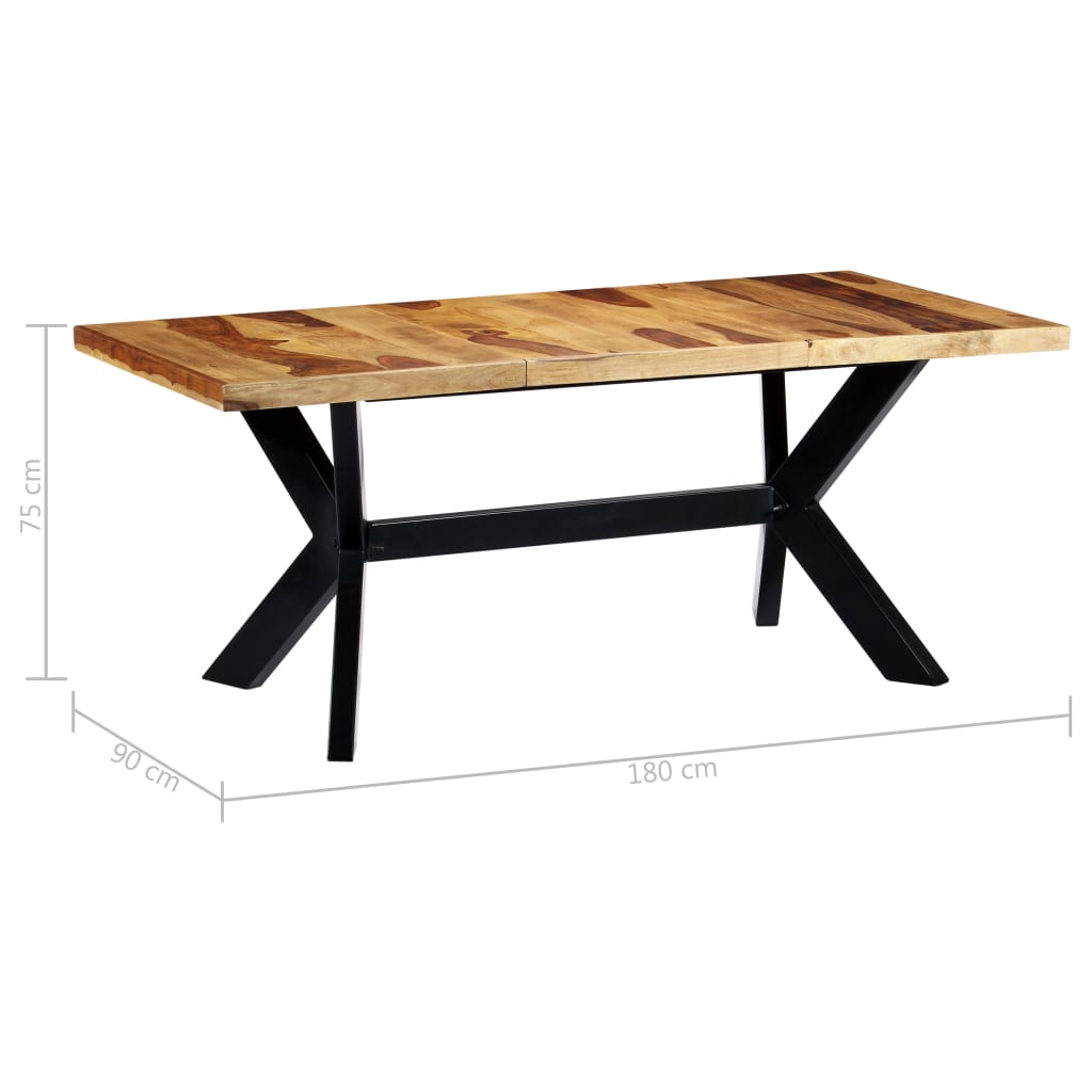 Dining Table 180x90x75 cm Solid Sheesham Wood