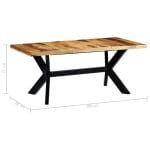 Dining Table 180x90x75 cm Solid Sheesham Wood 5