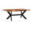 Dining Table 200x100x75 cm Solid Sheesham Wood