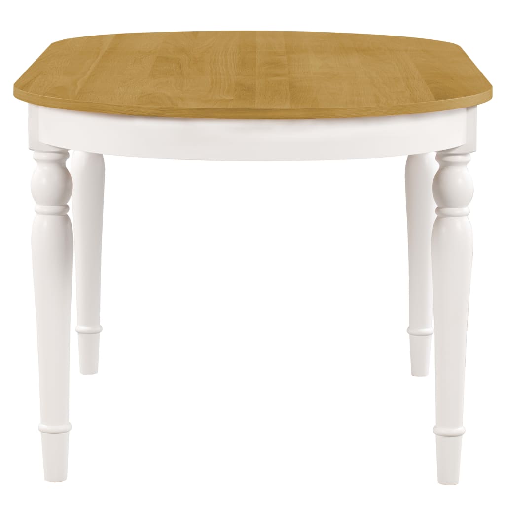 Dining Table Oval 180x90x75 cm Solid Oak Wood