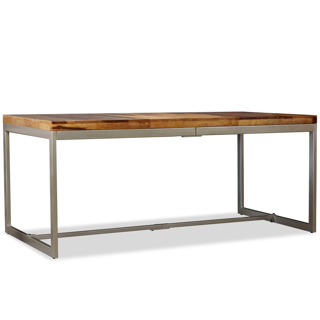 Dining Table Solid Sheesham Wood and Steel 180 cm