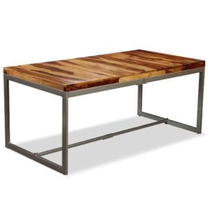 Dining Table Solid Sheesham Wood and Steel 180 cm