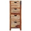 Drawer Cabinet 40x30x100 cm Solid Sheesham Wood