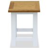 End Table 27x24x37 cm Solid Oak Wood