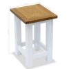 End Table 27x24x37 cm Solid Oak Wood