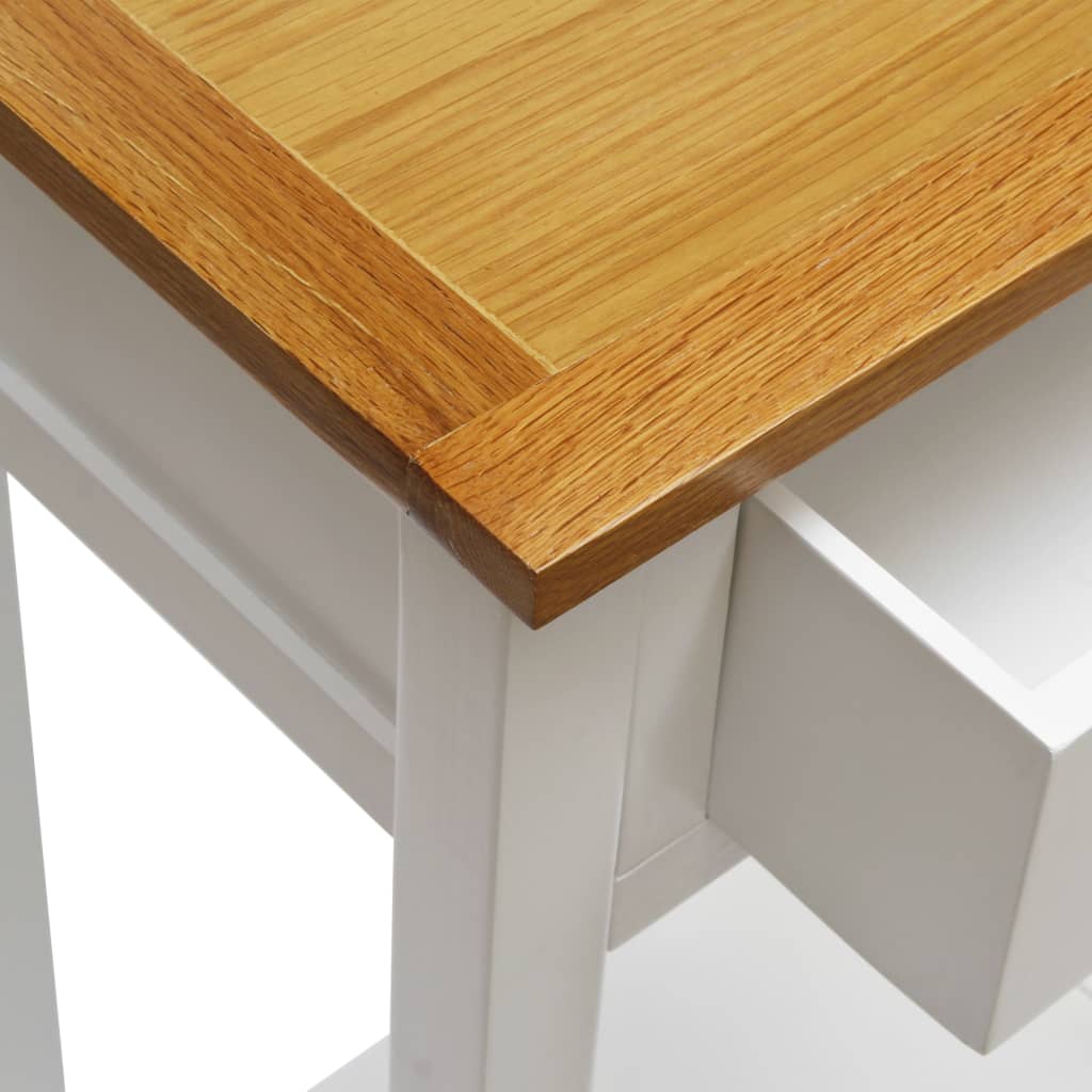End Table 50x32x75 cm Solid Oak Wood