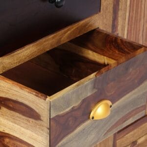 Highboard 95x48x150 cm Solid Sheesham Wood