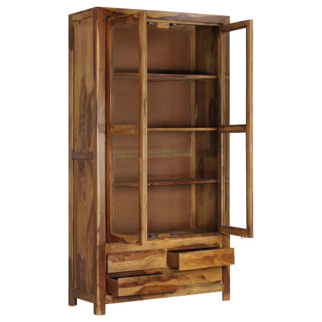 Highboard Solid Sheesham Wood 90x40x175 cm