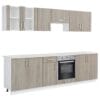 Kitchen Cabinet Unit with Built-in Oven 8 Functions Oak Look