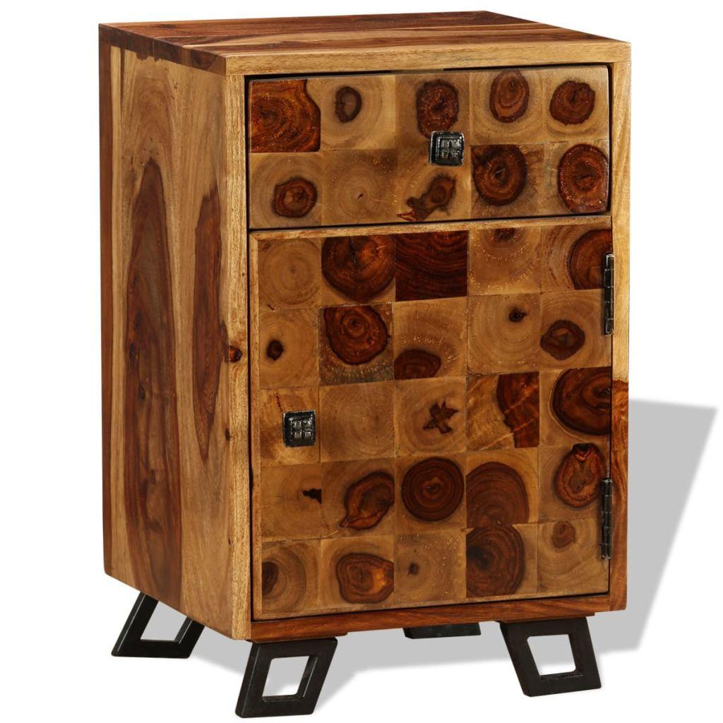 Nightstand Solid Sheesham Wood 37x30x54 cm