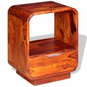 Nightstand with Drawer Solid Sheesham Wood 40x30x50 cm