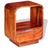 Nightstand with Drawer Solid Sheesham Wood 40x30x50 cm