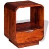 Nightstand with Drawer Solid Sheesham Wood 40x30x50 cm