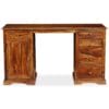 Pedestal Writing Desk Solid Sheesham Wood 140x50x76 cm