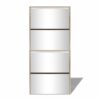 Shoe Cabinet 4-Layer Mirror Oak 63x17x134 cm
