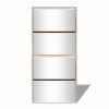 Shoe Cabinet 4-Layer Mirror Oak 63x17x134 cm