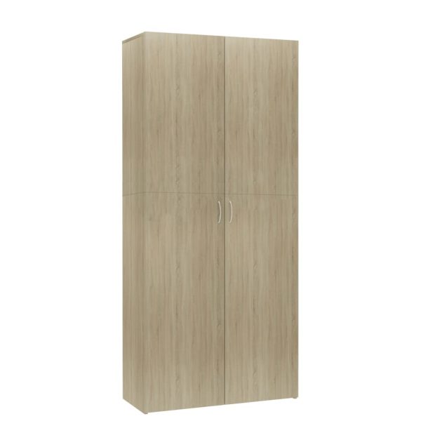 Shoe Cabinet Sonoma Oak 80x35.5x180 cm Chipboard