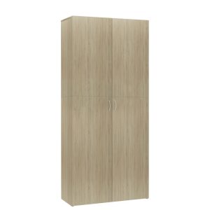 Shoe Cabinet Sonoma Oak 80x35.5x180 cm Chipboard