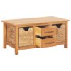 Sideboard 88x53x43 cm Solid Oak Wood and Water Hyacinth