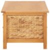 Sideboard 88x53x43 cm Solid Oak Wood and Water Hyacinth