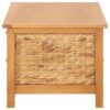 Sideboard 88x53x43 cm Solid Oak Wood and Water Hyacinth