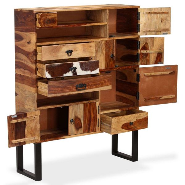 Sideboard Solid Sheesham Wood 100x30x130 cm