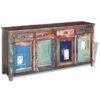 Sideboard with 4 Doors 4 Drawers Solid Reclaimed Wood