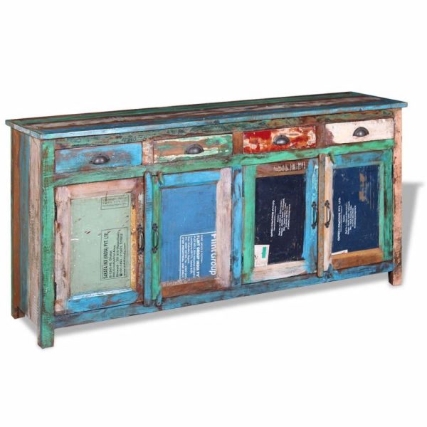 Sideboard With 4 Doors 4 Drawers Solid Reclaimed Wood