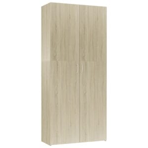 Storage Cabinet Sonoma Oak 80x35.5x180 cm Chipboard