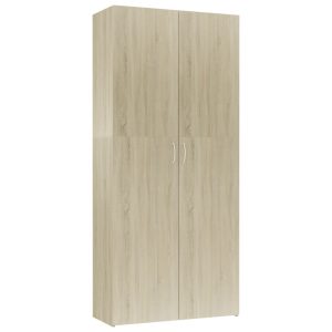 Storage Cabinet Sonoma Oak 80x35.5x180 cm Chipboard