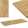 Table Top Solid Oak Wood Rectangular 44 mm 140x60 cm
