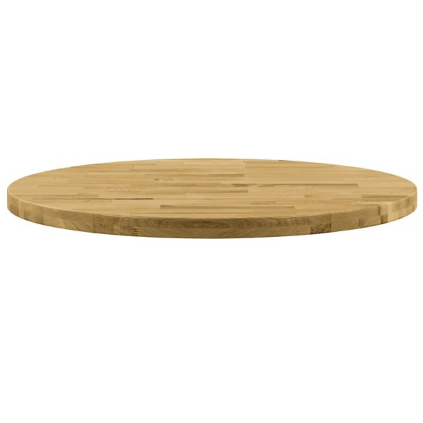 Table Top Solid Oak Wood Round 44 Mm 800 Mm