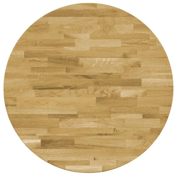 Table Top Solid Oak Wood Round 44 Mm 900 Mm