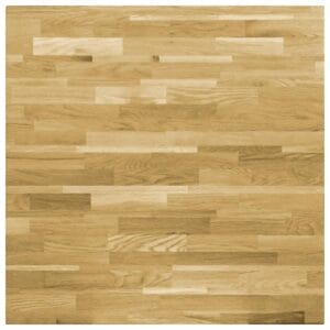 Table Top Solid Oak Wood Square 44 mm 70x70 cm