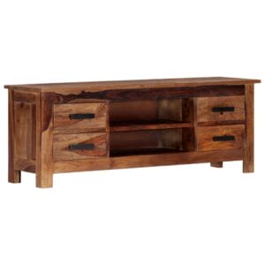 4 Drawer Sheesham Wood TV Unit 110cm Solid Wood