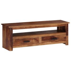 Wide Sheesham Wood TV Unit 118cm Solid Wood