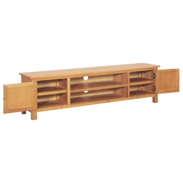 Tv Cabinet 165X36X46 Cm Solid Oak Wood