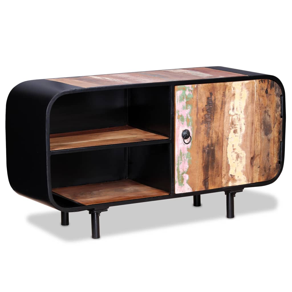Stadium Small TV Unit Solid Reclaimed Wood 90cm