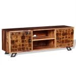 TV Cabinet Solid Sheesham Wood 120x30x40 cm 5