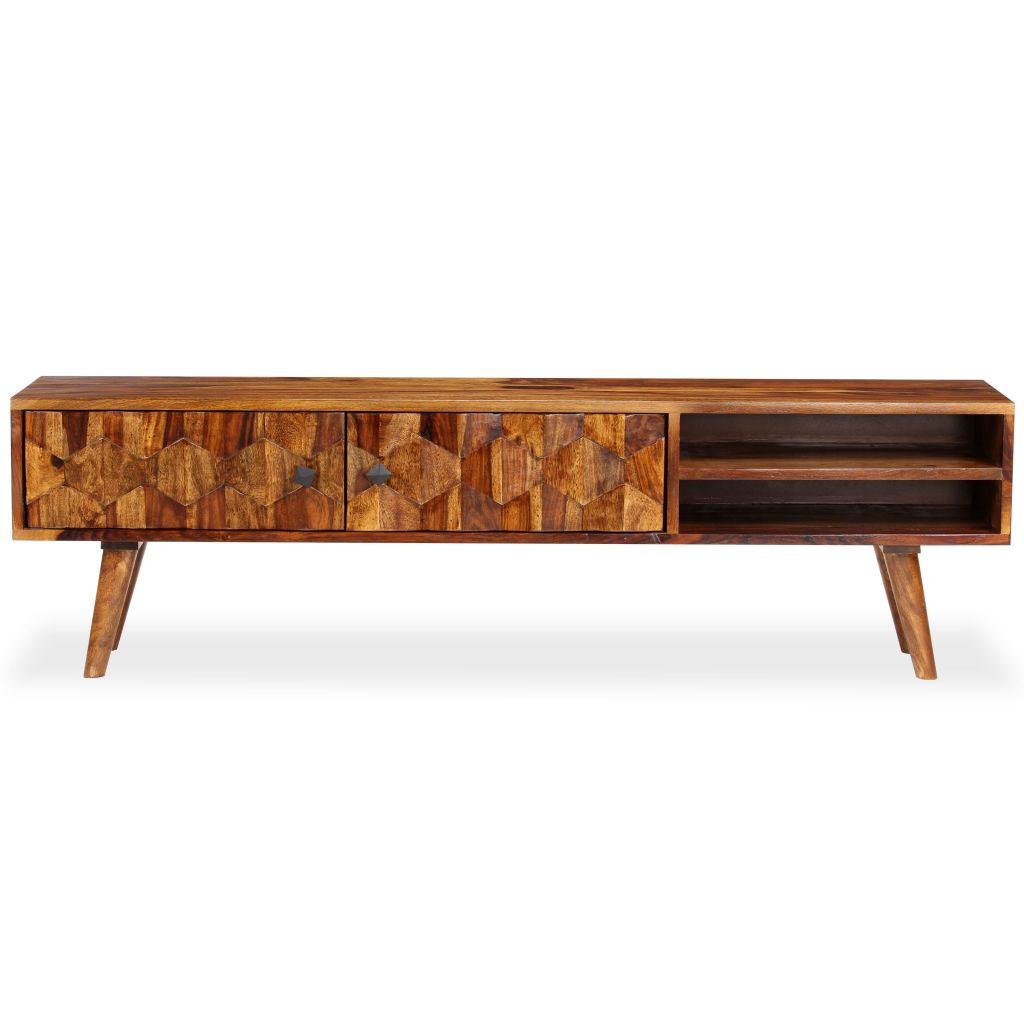 TV Cabinet Solid Sheesham Wood 140x30x40 cm