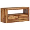2 Drawer Flat TV Unit 80cm Solid Sheesham Wood