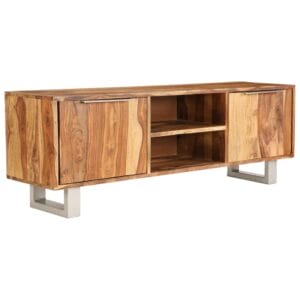 Cubic TV Unit Sheesham Wood in Honey Colour Finish 118cm