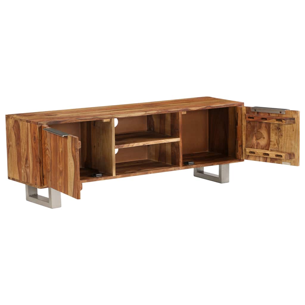 TV Cabinet Solid Sheesham Wood with Honey Finish 118x30x40 cm