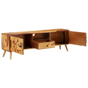TV Cabinet Solid Sheesham Wood with Honey Finish 140x30x40 cm