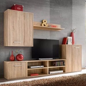 TV Wall Unit Set 5 Pieces Sonoma Oak