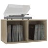 Vinyl Storage Box Sonoma Oak 71x34x36 cm Chipboard