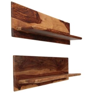Wall Shelves 2 pcs 118x26x20 cm Solid Sheesham Wood