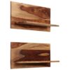 Wall Shelves 2 pcs 58x26x20 cm Solid Sheesham Wood